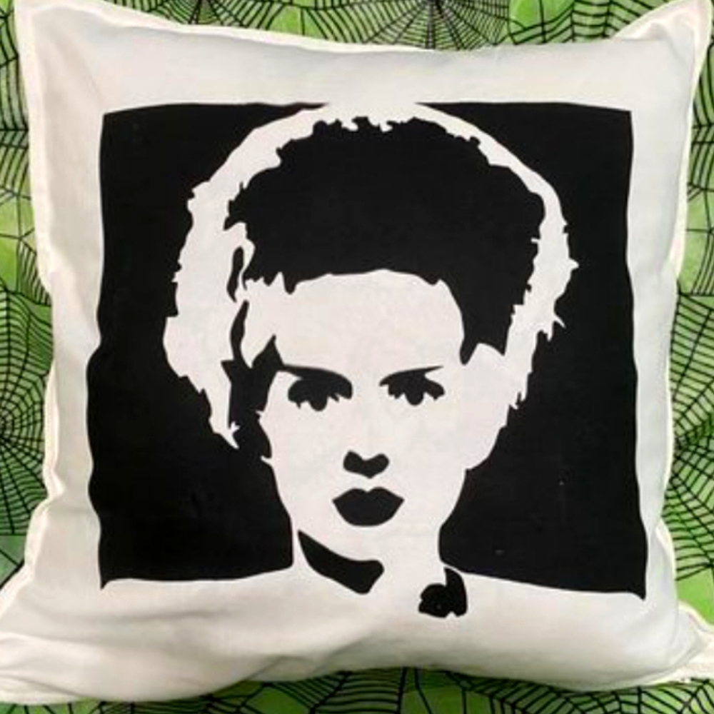 Bride of Frankenstein Throw pillow cover